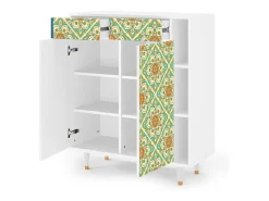 Aparador - 96х110х41 cm - BS6 - Hindu Daisy, Blanco