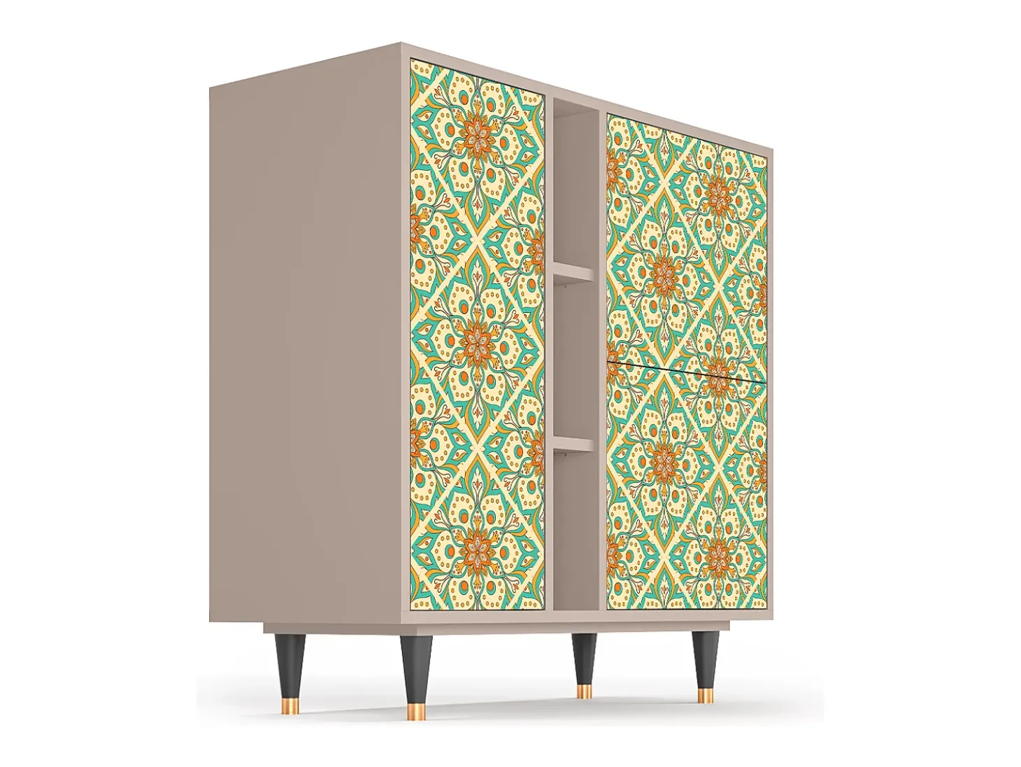 Aparador - 94х96х41 cm - BS5 - Hindu Daisy, Latte
