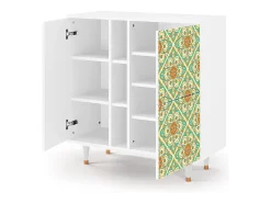 Aparador - 94х96х41 cm - BS5 - Hindu Daisy, Blanco