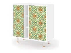 Aparador - 94х96х41 cm - BS5 - Hindu Daisy, Blanco