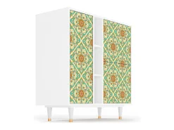 Aparador - 94х96х41 cm - BS5 - Hindu Daisy, Blanco