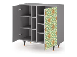 Aparador - 94х96х41 cm - BS5 - Hindu Daisy, Gris