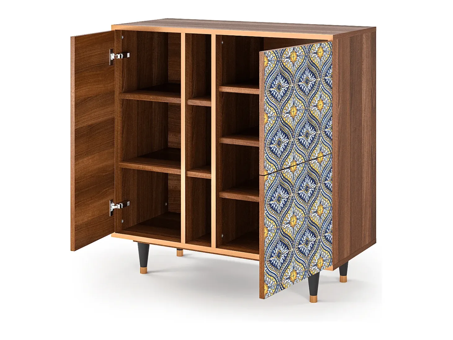 Aparador - 94х96х41 cm - BS5 - Illusory Pattern, Nogal