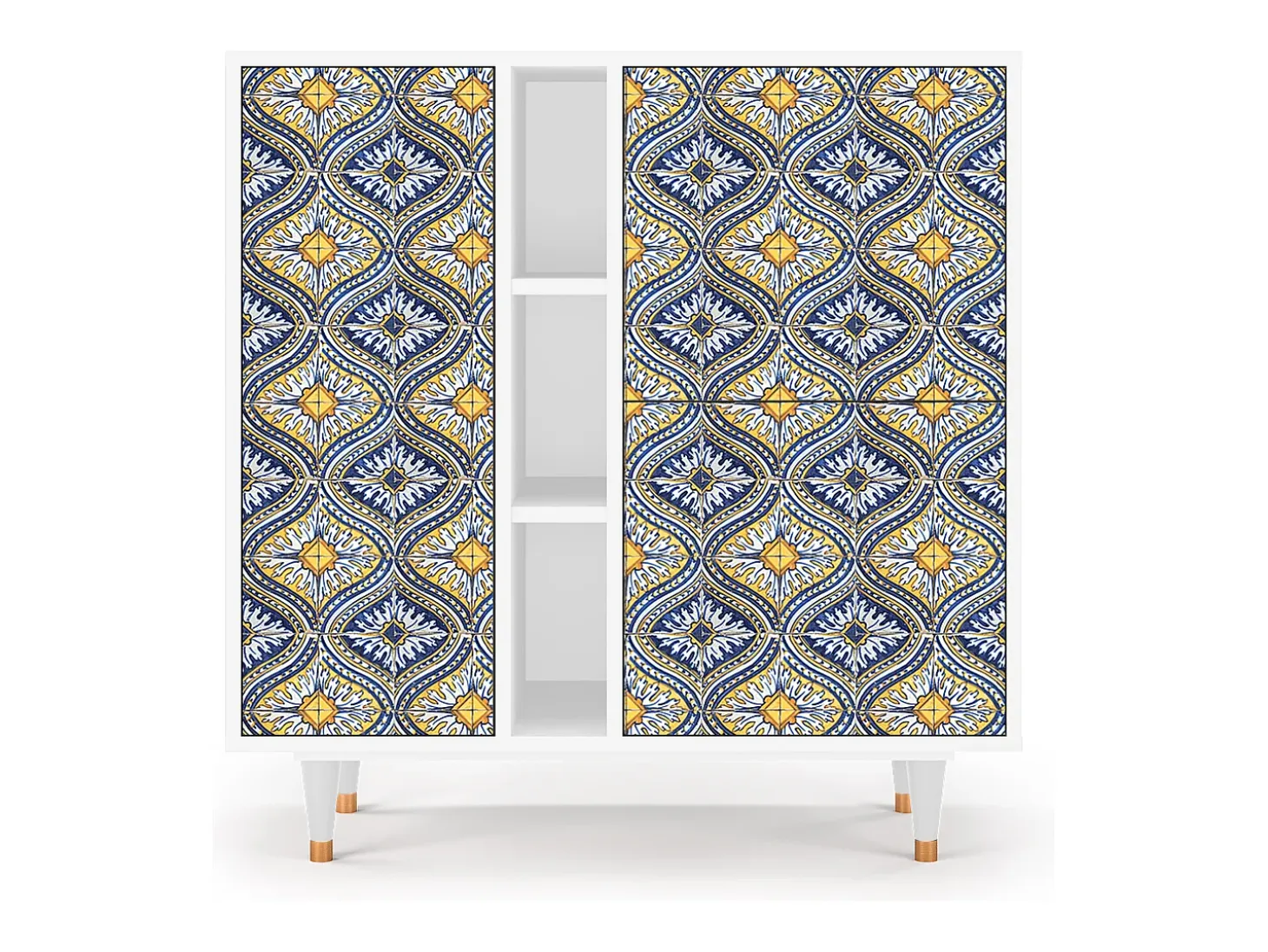 Aparador - 94х96х41 cm - BS5 - Illusory Pattern, Blanco