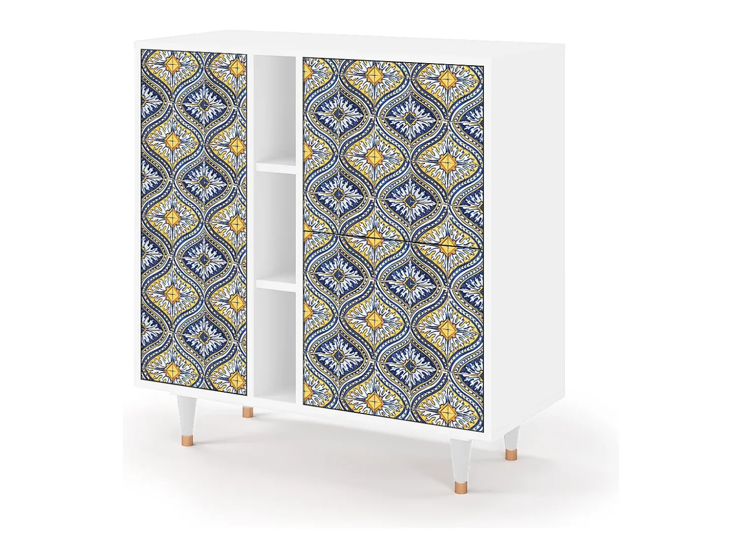 Aparador - 94х96х41 cm - BS5 - Illusory Pattern, Blanco