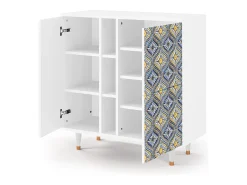 Aparador - 94х96х41 cm - BS5 - Illusory Pattern, Blanco