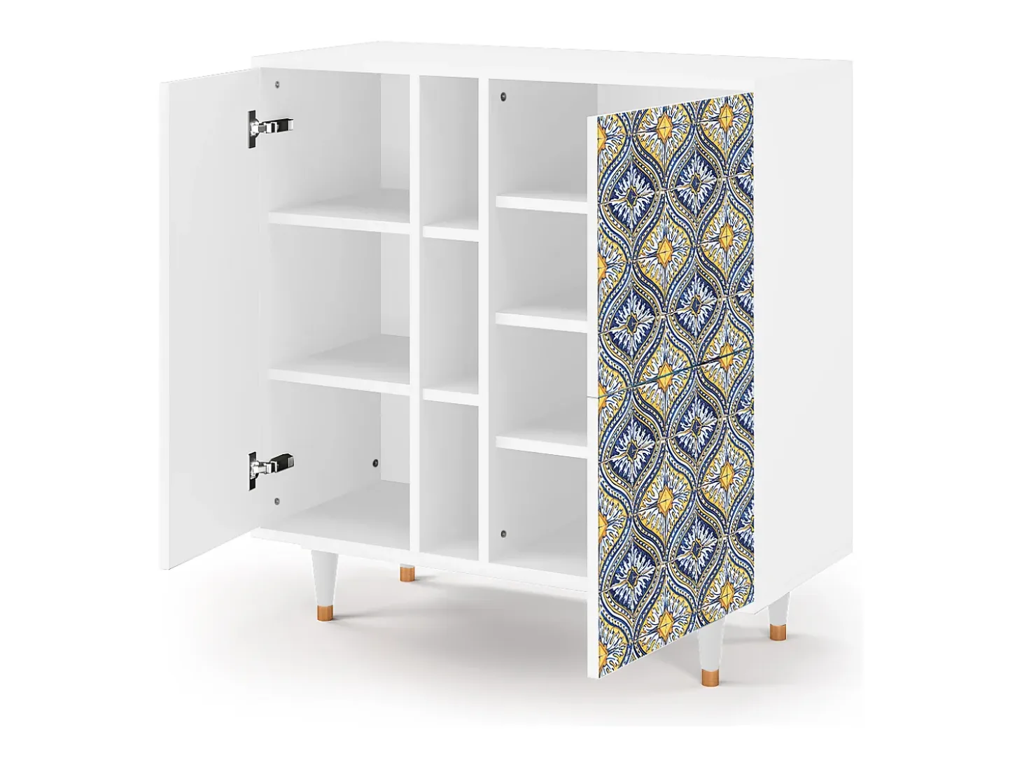 Aparador - 94х96х41 cm - BS5 - Illusory Pattern, Blanco