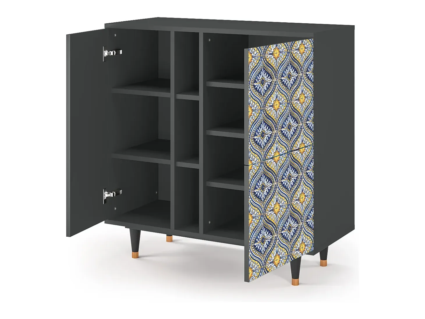 Aparador - 94х96х41 cm - BS5 - Illusory Pattern, Antracita