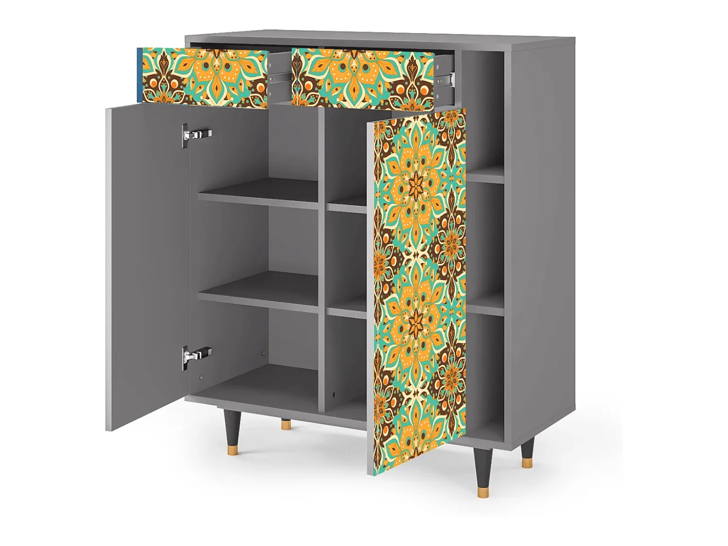 Aparador - 96х110х41 cm - BS6 - Indian Spices, Gris