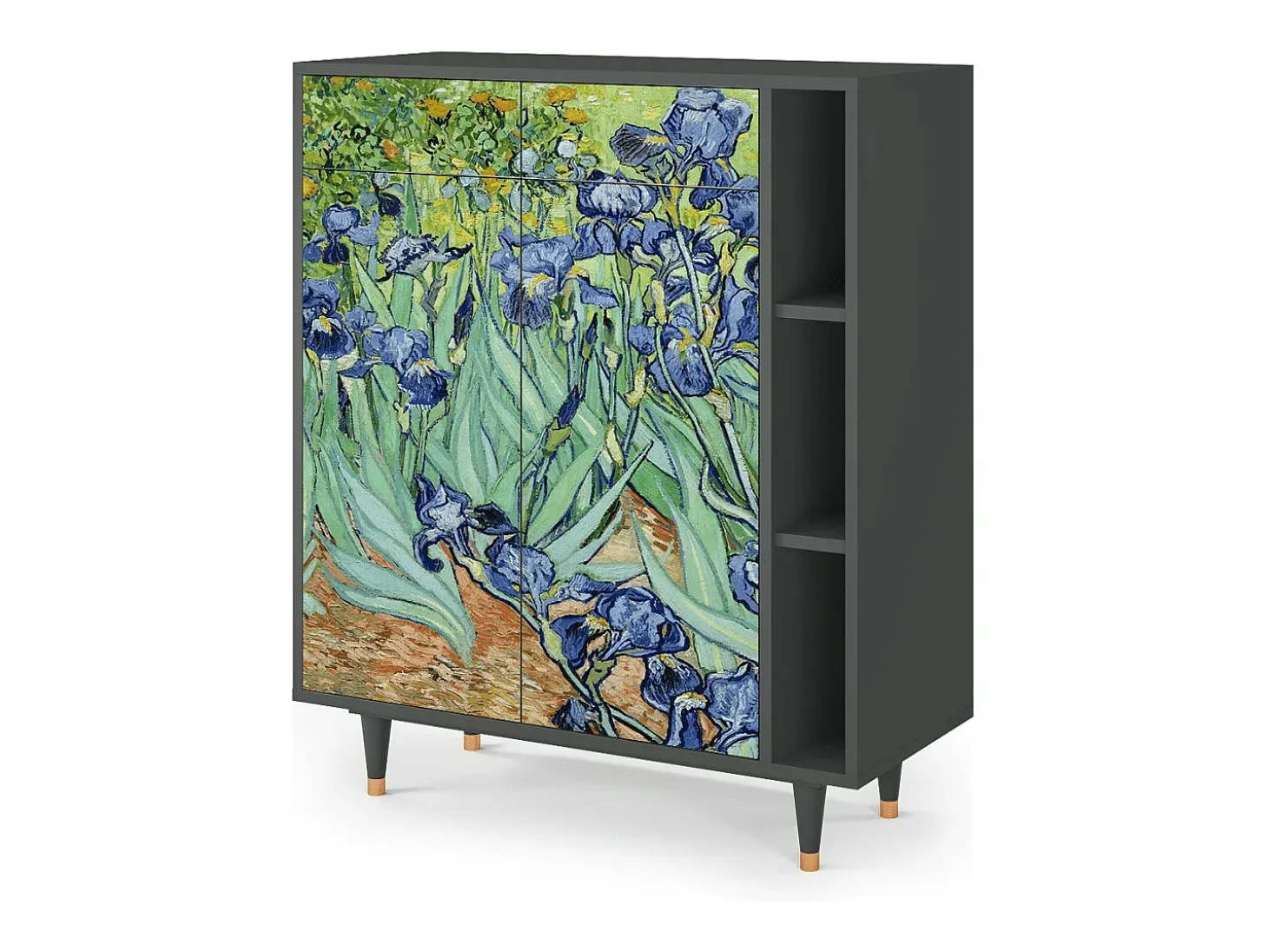 Aparador - 96х110х41 cm - BS6 - Irises , Antracita