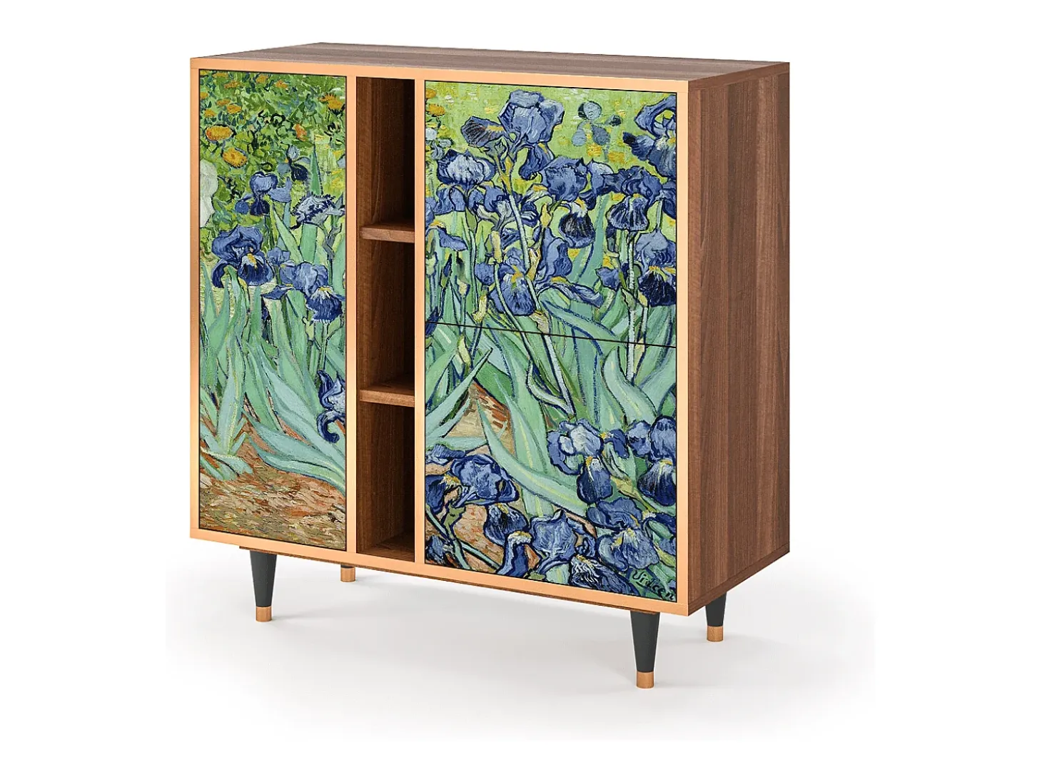 Aparador - 94х96х41 cm - BS5 - Irises , Nogal