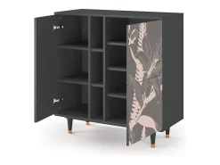 Aparador - 94х96х41 cm - BS5 - Issabelline Flower, Antracita