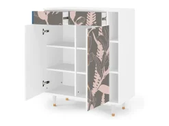 Aparador - 96х110х41 cm - BS6 - Issabelline Flower, Blanco