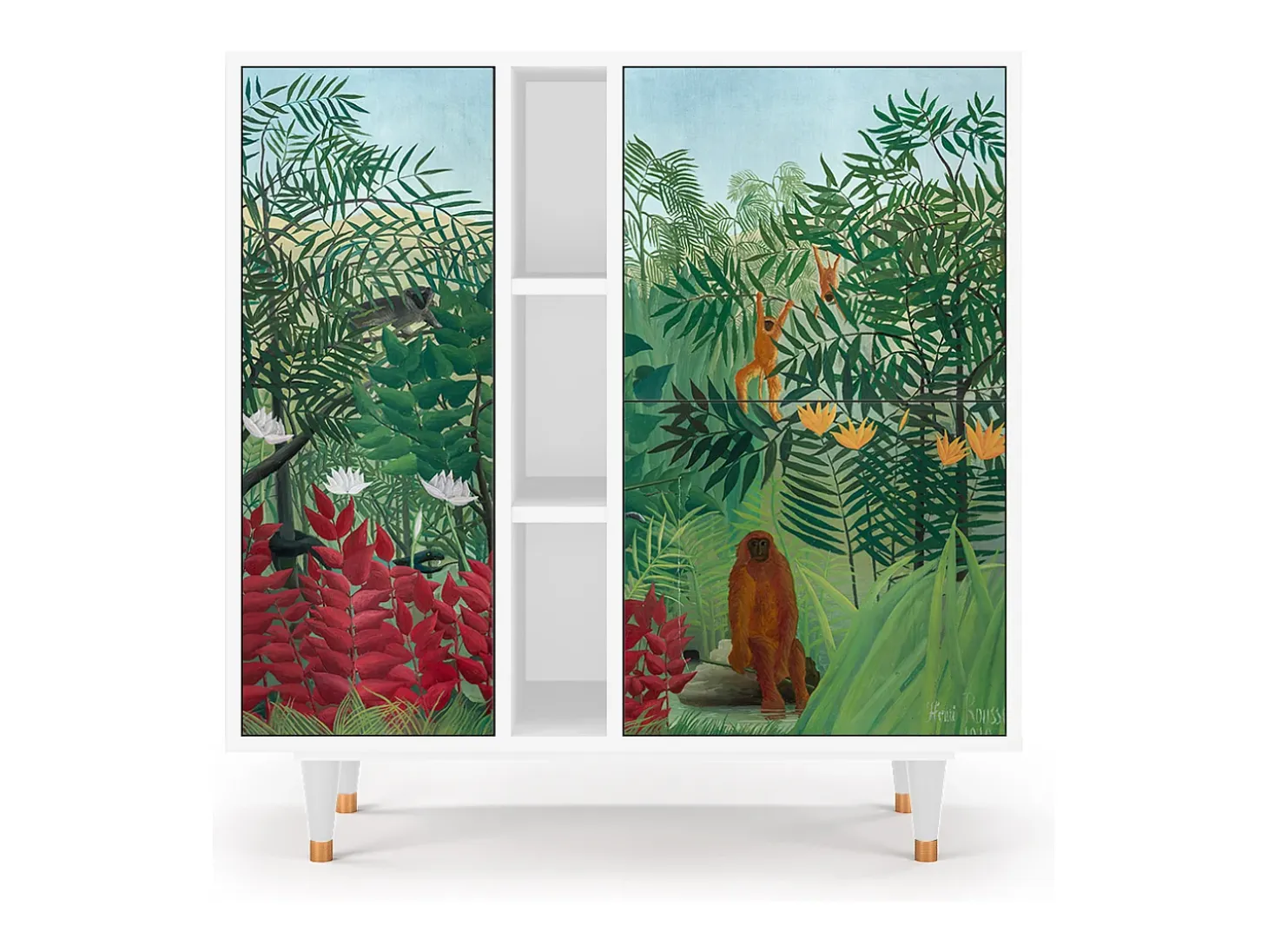 Aparador - 94х96х41 cm - BS5 - Jungles in Paris, Blanco