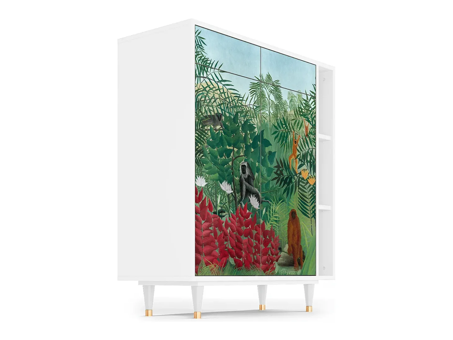 Aparador - 96х110х41 cm - BS6 - Jungles in Paris, Blanco