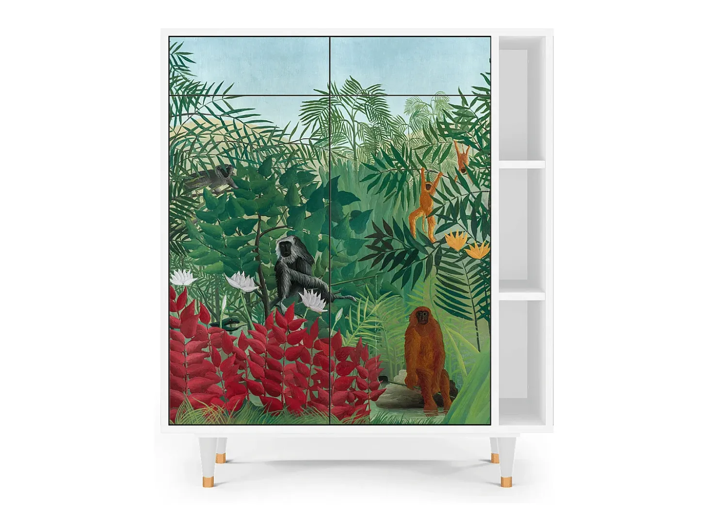 Aparador - 96х110х41 cm - BS6 - Jungles in Paris, Blanco