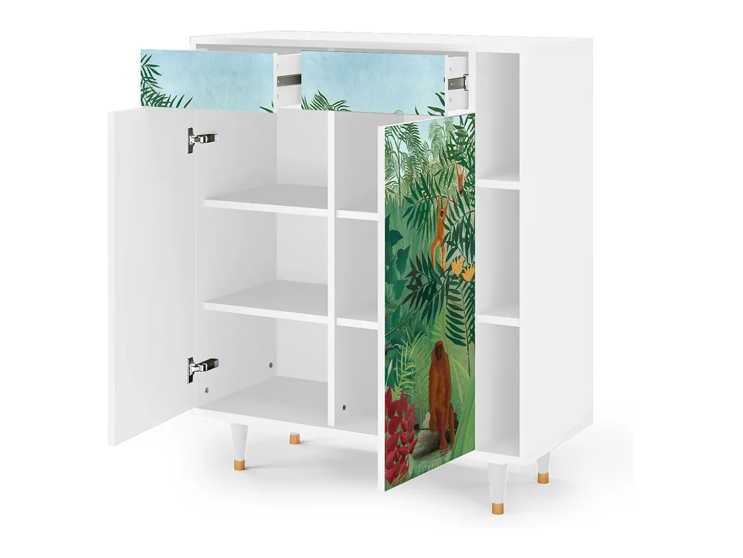Aparador - 96х110х41 cm - BS6 - Jungles in Paris, Blanco