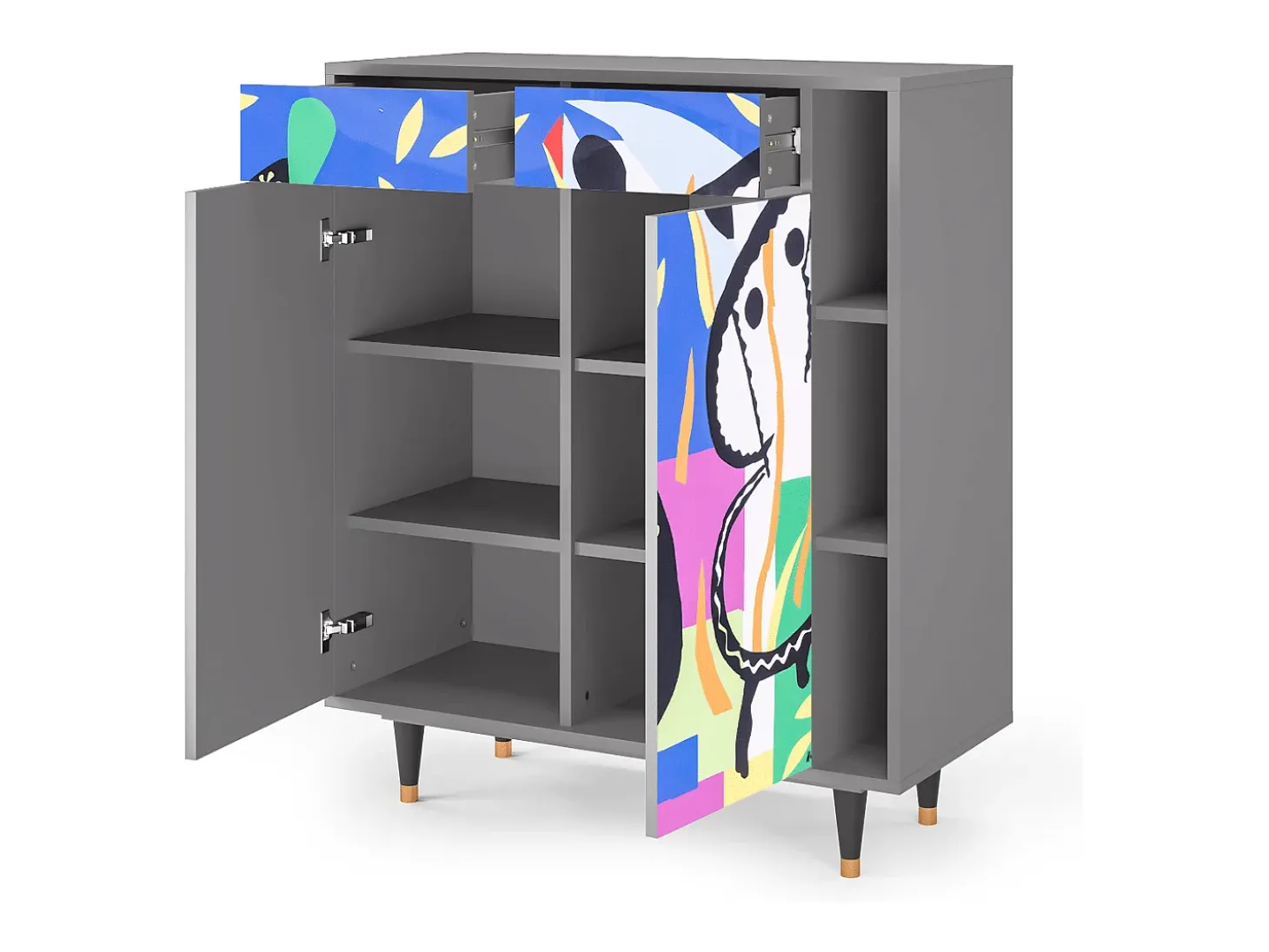 Aparador - 96х110х41 cm - BS6 - La Tristesse du Roi, Gris