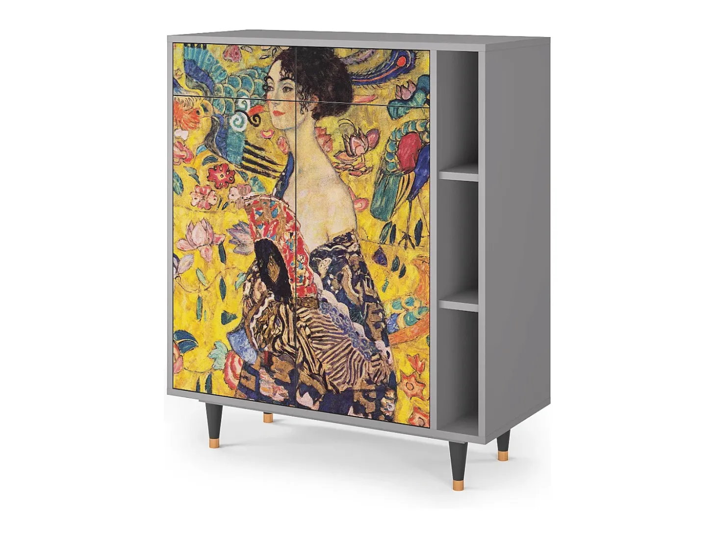 Aparador - 96х110х41 cm - BS6 - Lady with Fan by Klimt, Gris