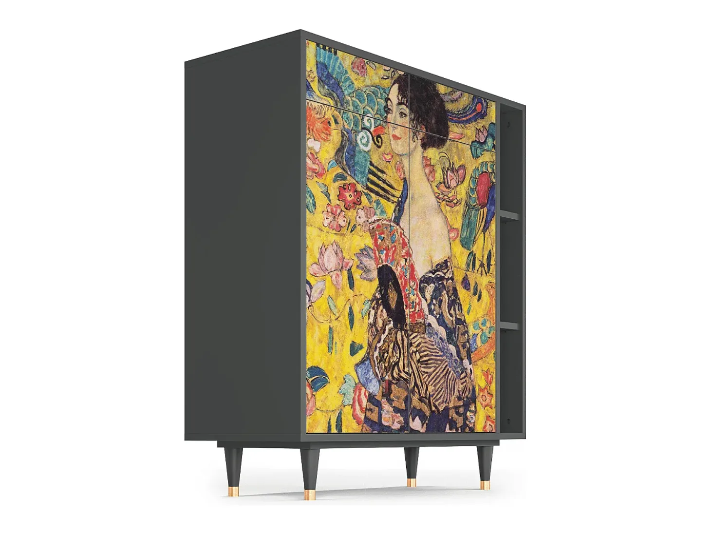 Aparador - 96х110х41 cm - BS6 - Lady with Fan by Klimt, Antracita