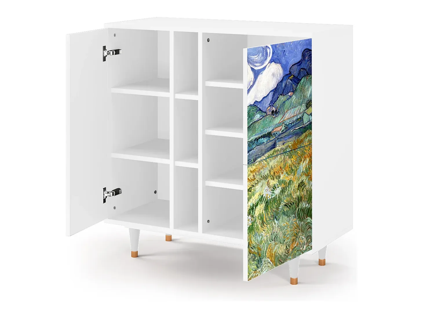 Aparador - 94х96х41 cm - BS5 - Landscape, Blanco