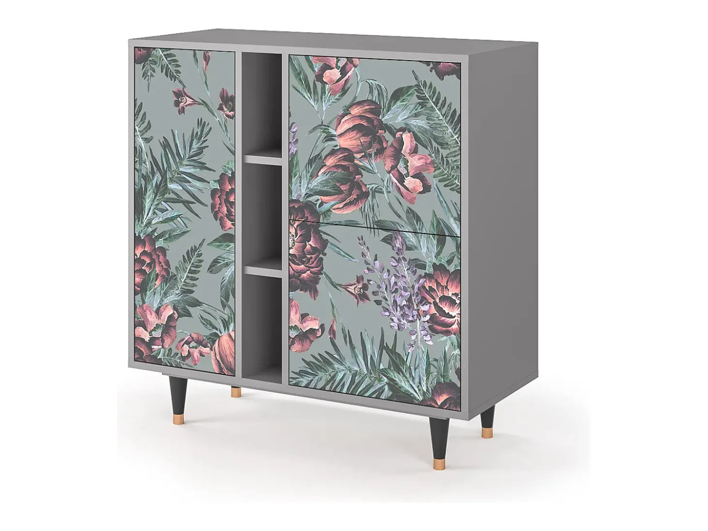 Aparador - 94х96х41 cm - BS5 - Light Peonies, Gris