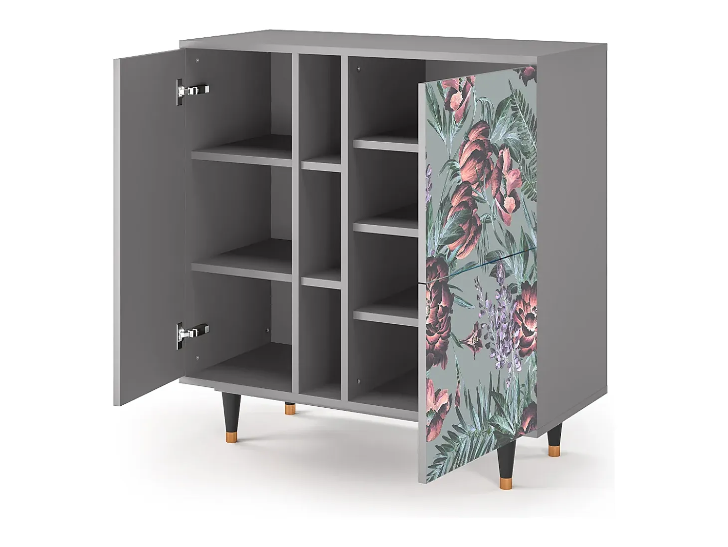 Aparador - 94х96х41 cm - BS5 - Light Peonies, Gris