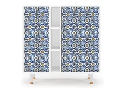 Aparador - 94х96х41 cm - BS5 - Lovely Cornflowers, Blanco