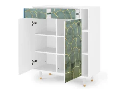 Aparador - 96х110х41 cm - BS6 - Magnificent Water Lily, Blanco