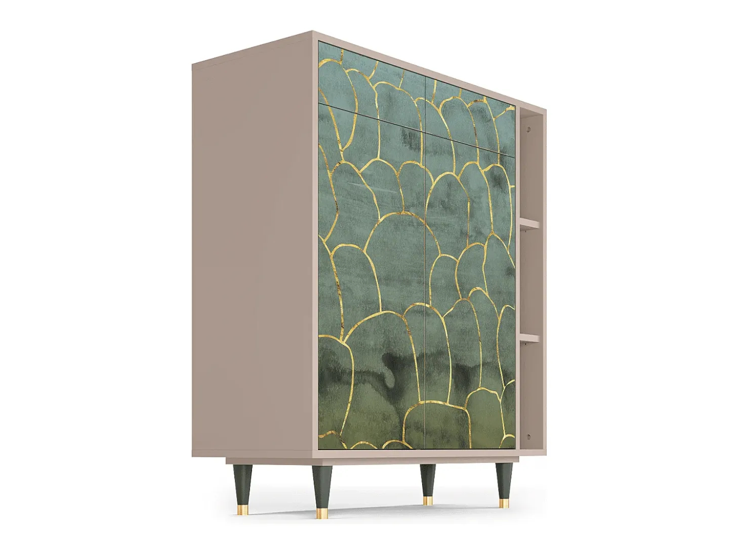 Aparador - 96х110х41 cm - BS6 - Magnificent Water Lily, Latte