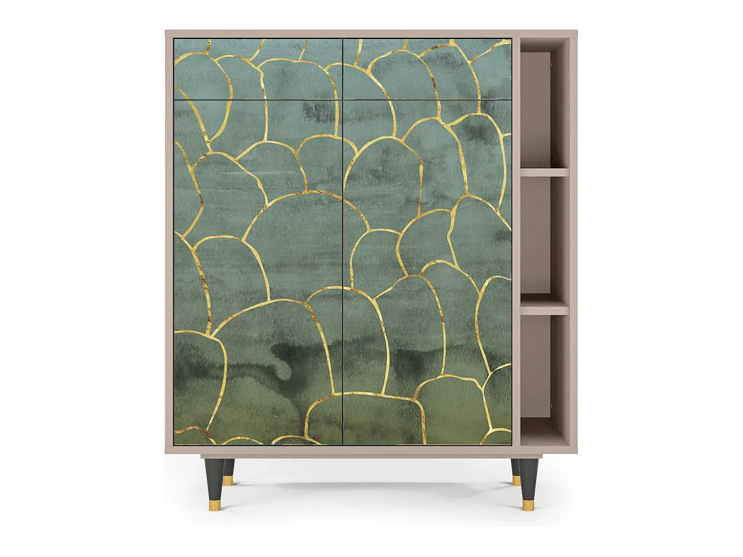 Aparador - 96х110х41 cm - BS6 - Magnificent Water Lily, Latte