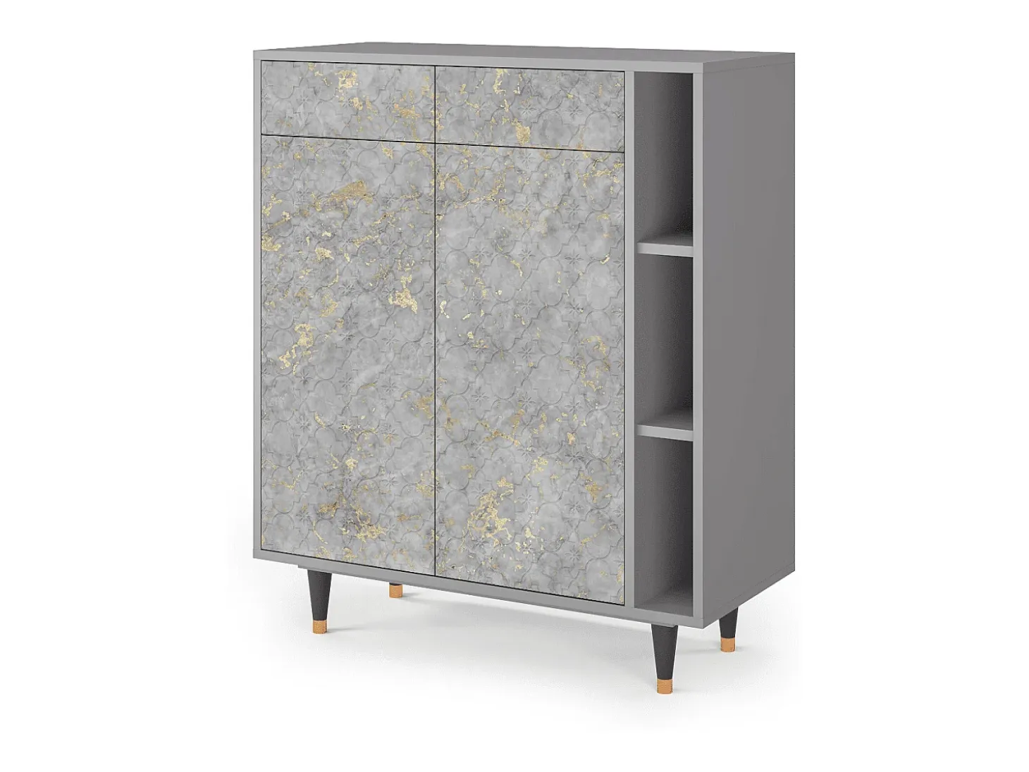Aparador - 96х110х41 cm - BS6 - Mariana Trench, Gris