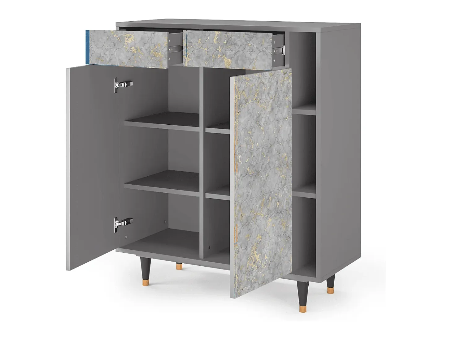 Aparador - 96х110х41 cm - BS6 - Mariana Trench, Gris