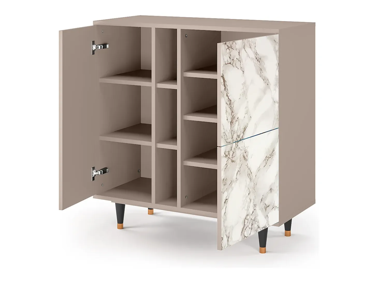 Aparador - 94х96х41 cm - BS5 - Milk Marble, Latte