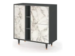 Aparador - 94х96х41 cm - BS5 - Milk Marble, Antracita