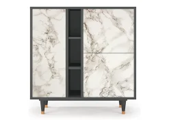 Aparador - 94х96х41 cm - BS5 - Milk Marble, Antracita