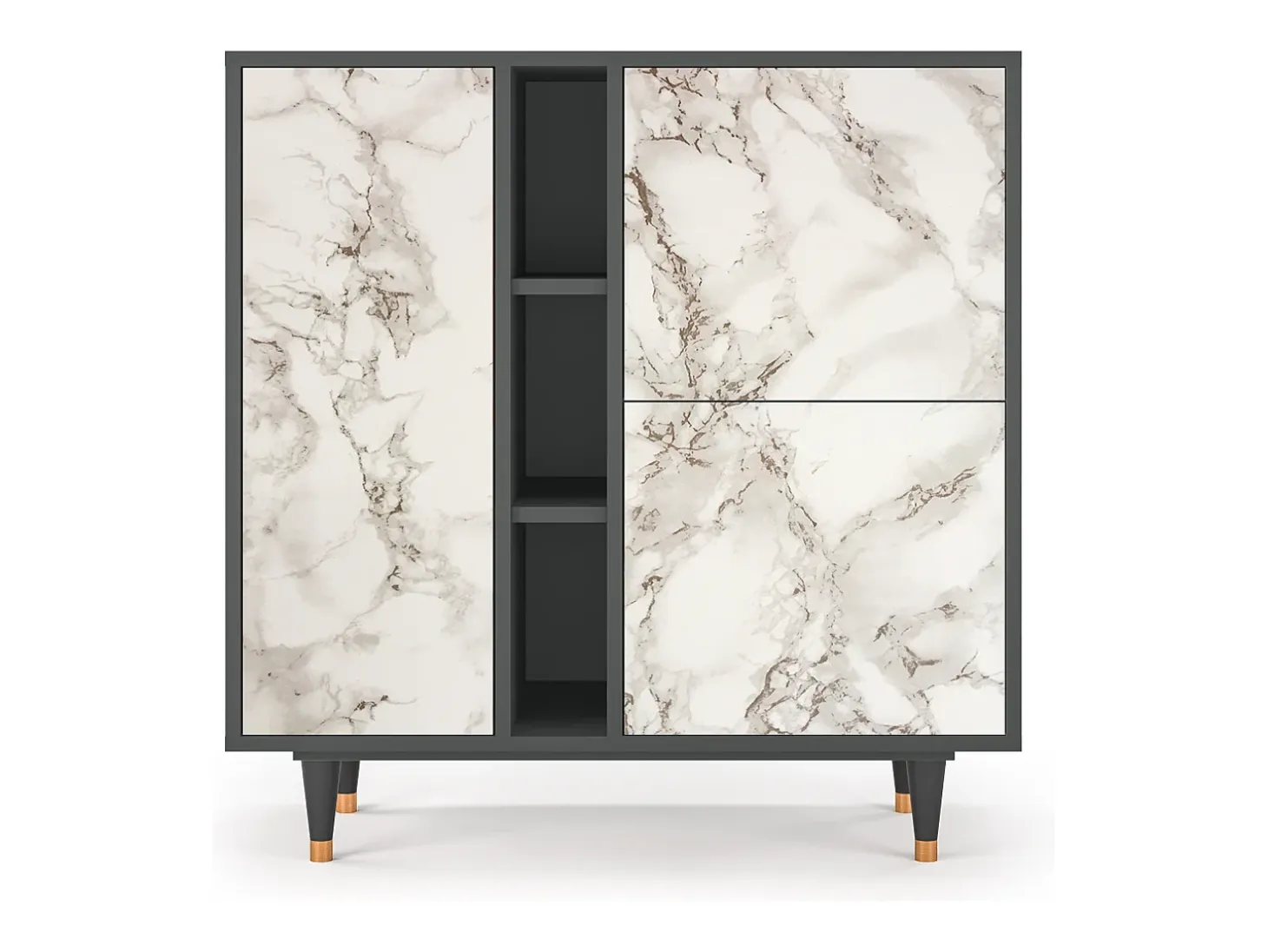 Aparador - 94х96х41 cm - BS5 - Milk Marble, Antracita