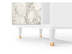 Aparador - 96х110х41 cm - BS6 - Milk Marble, Blanco