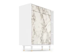 Aparador - 96х110х41 cm - BS6 - Milk Marble, Blanco
