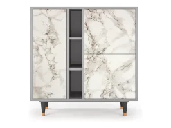 Aparador - 94х96х41 cm - BS5 - Milk Marble, Gris