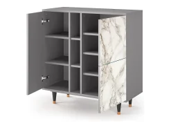 Aparador - 94х96х41 cm - BS5 - Milk Marble, Gris