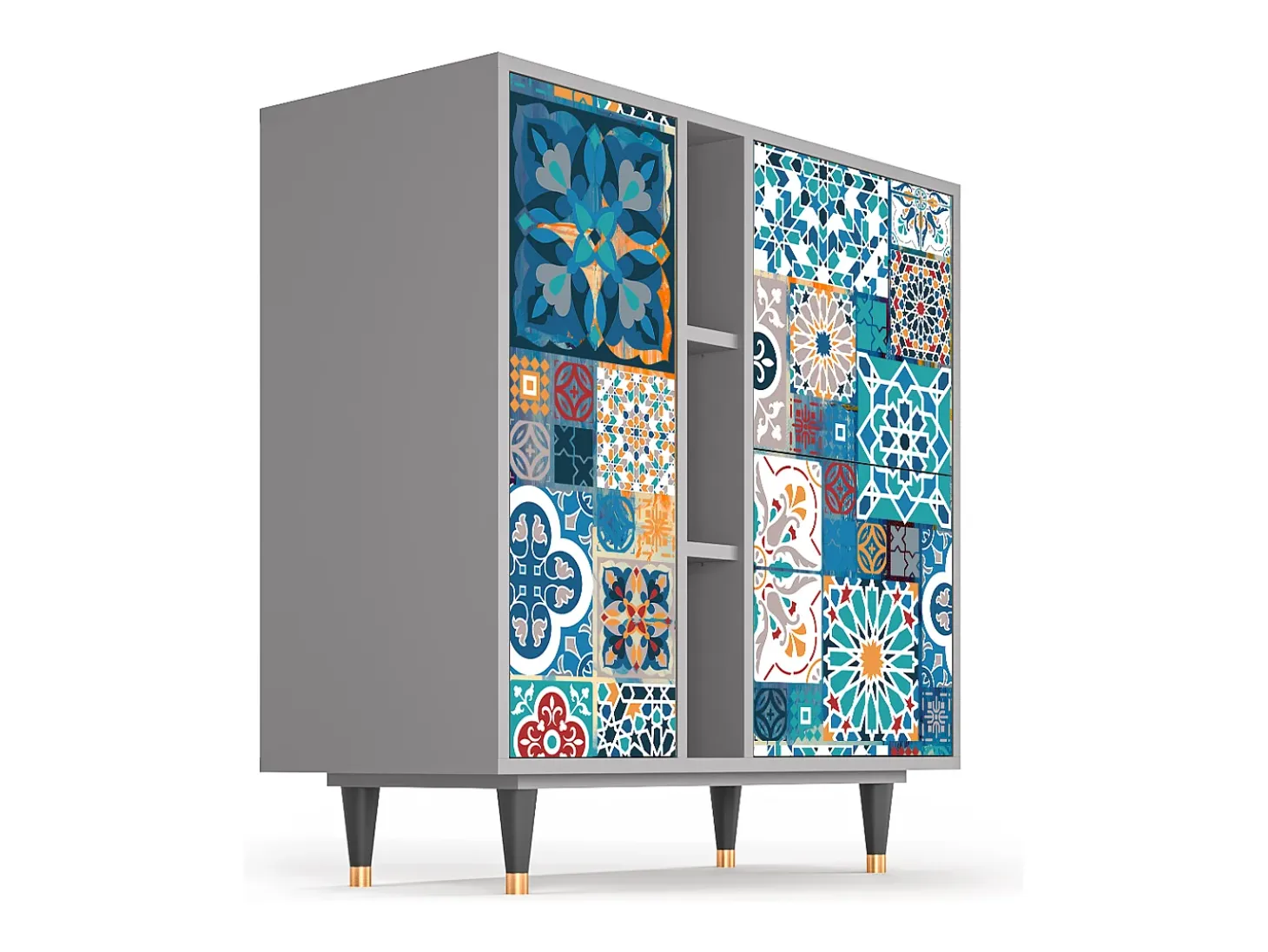 Aparador - 94х96х41 cm - BS5 - Moroccan Market, Gris