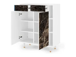 Aparador - 96х110х41 cm - BS6 - Night Abyss, Blanco