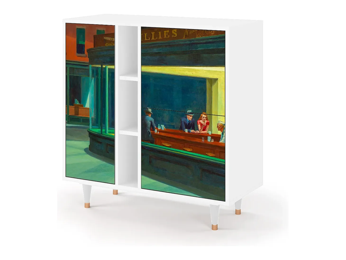 Aparador - 94х96х41 cm - BS5 - Nighthawks by Hopper, Blanco