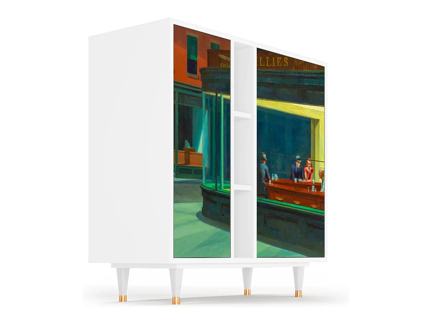 Aparador - 94х96х41 cm - BS5 - Nighthawks by Hopper, Blanco