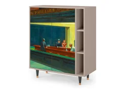Aparador - 96х110х41 cm - BS6 - Nighthawks by Hopper, Latte