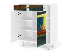 Aparador - 96х110х41 cm - BS6 - Nighthawks by Hopper, Blanco