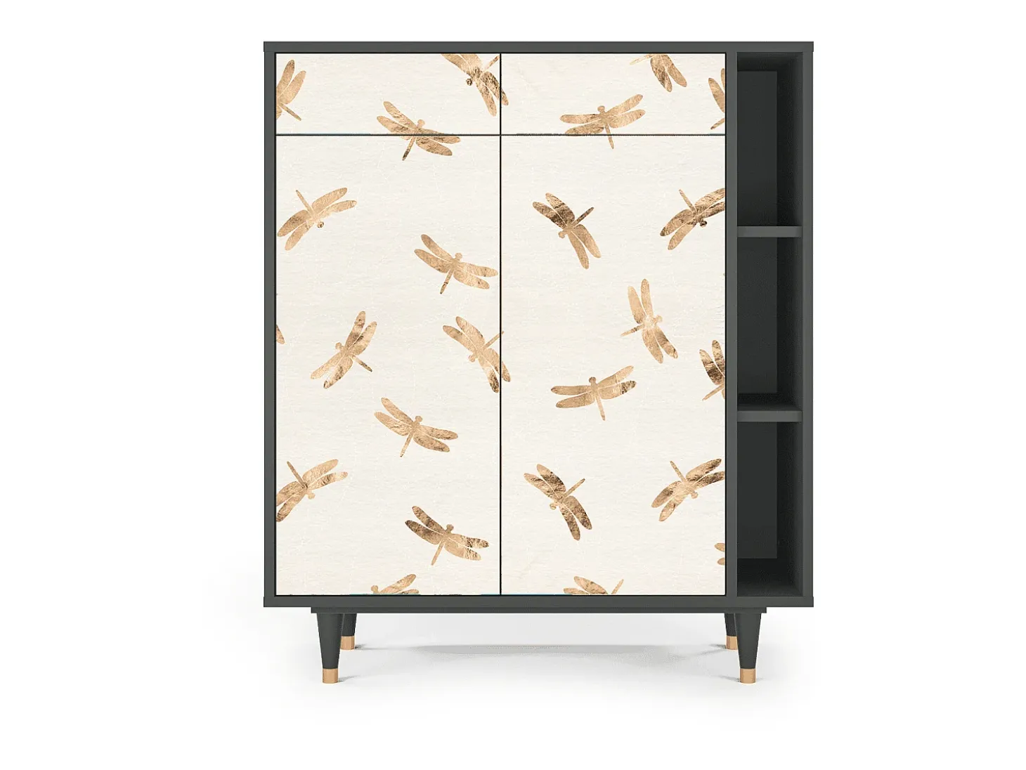 Aparador - 96х110х41 cm - BS6 - Nude Dragonflies, Antracita