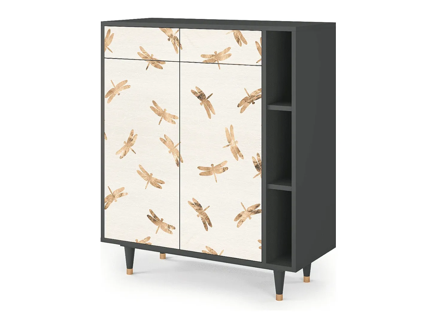 Aparador - 96х110х41 cm - BS6 - Nude Dragonflies, Antracita