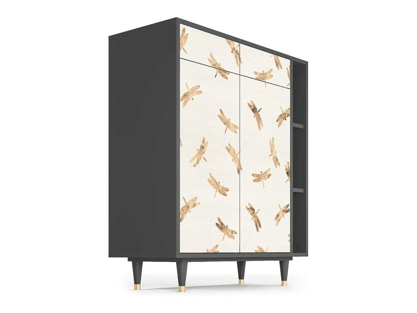 Aparador - 96х110х41 cm - BS6 - Nude Dragonflies, Antracita
